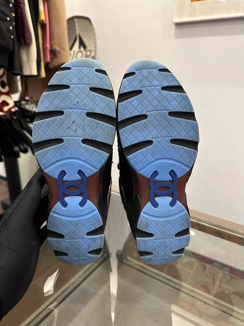 Chanel Chanel Black and Dark Blue Sport Shoes Size US 7.5 / EU 40-41 - 5 Thumbnail