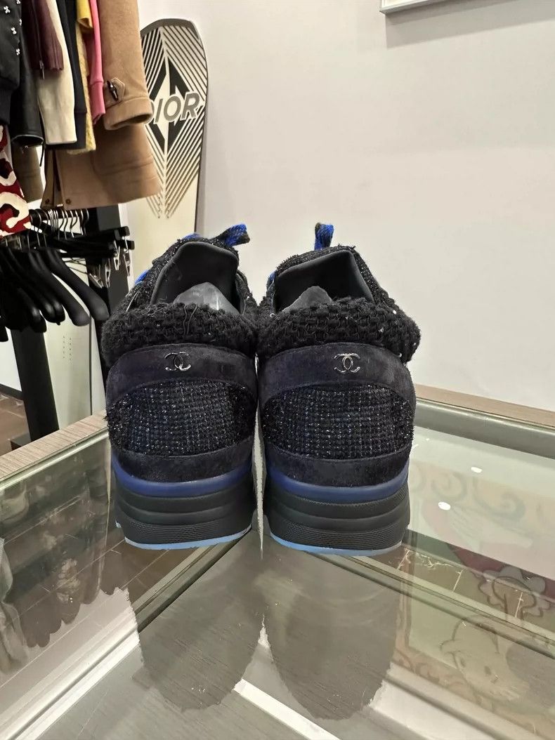 Chanel Chanel Black and Dark Blue Sport Shoes Size US 7.5 / EU 40-41 - 4 Thumbnail