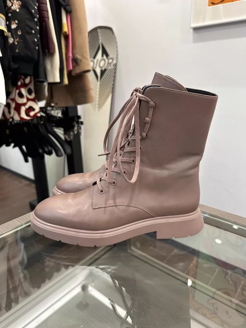 Stuart Weitzman Stuart Weitzman Pink Lace-Up Ankle Boots Size US 6.5 / EU 39-40 - 3 Thumbnail
