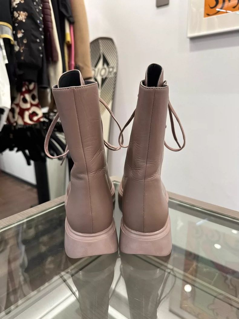 Stuart Weitzman Stuart Weitzman Pink Lace-Up Ankle Boots Size US 6.5 / EU 39-40 - 4 Thumbnail