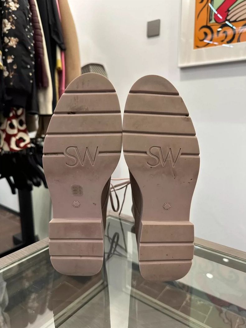 Stuart Weitzman Stuart Weitzman Pink Lace-Up Ankle Boots Size US 6.5 / EU 39-40 - 5 Thumbnail