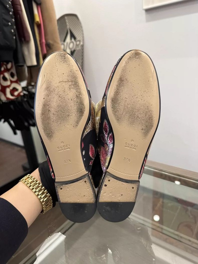 Gucci Gucci Pearl Butterfly Women's Slippers Size 37.5 Size US 7.5 / EU 40-41 - 6 Thumbnail
