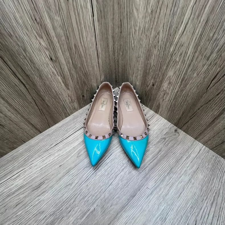 Valentino Valentino Blue Flat Shoes Size 35 Size US 5 / EU 37 - 4 Thumbnail