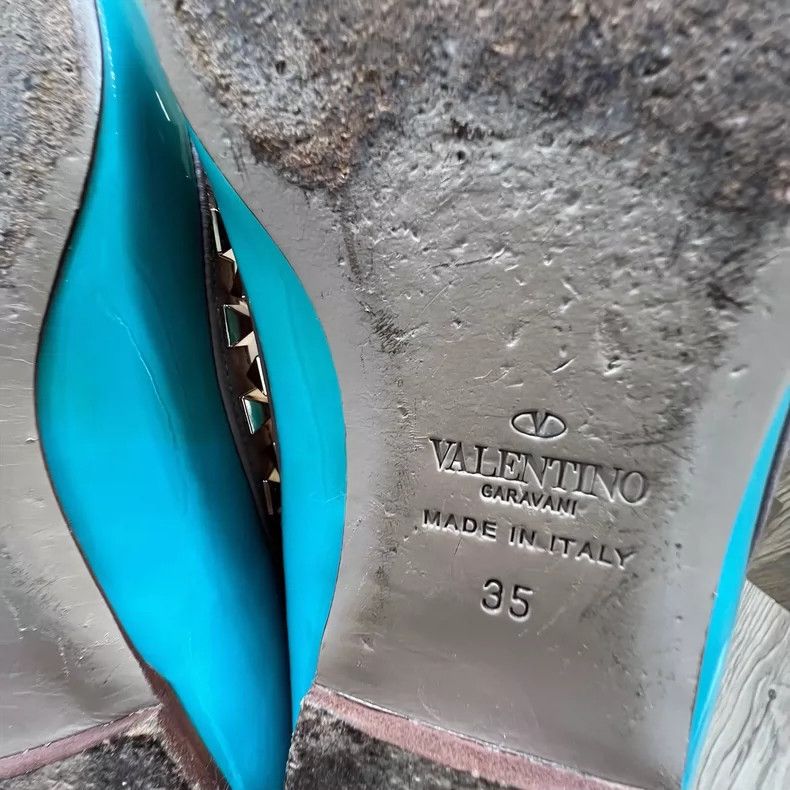Valentino Valentino Blue Flat Shoes Size 35 Size US 5 / EU 37 - 3 Thumbnail