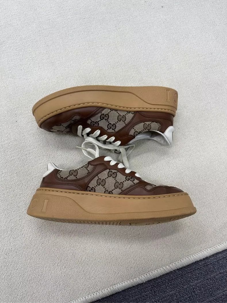 Gucci Gucci Brown Logo Sneakers Size 37.5 Size US 7.5 / EU 40-41 - 6 Thumbnail