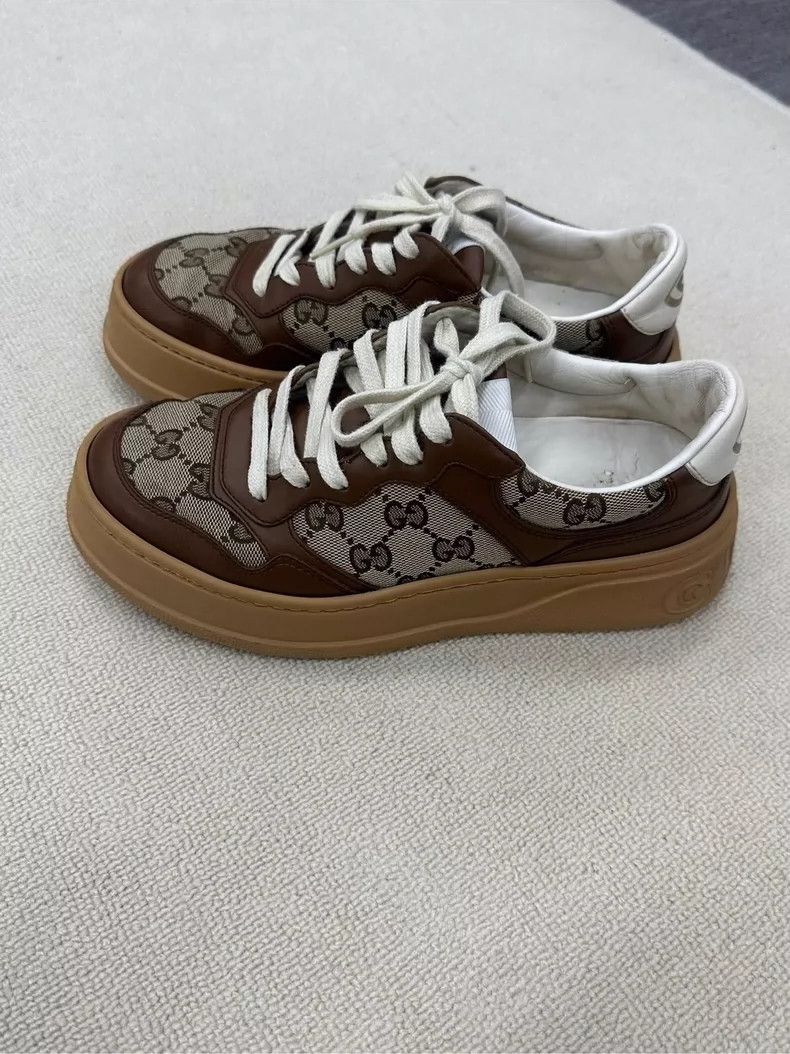 Gucci Gucci Brown Logo Sneakers Size 37.5 Size US 7.5 / EU 40-41 - 2 Thumbnail