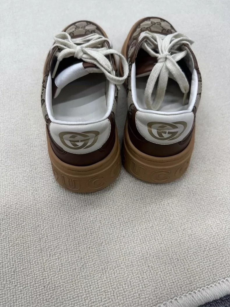 Gucci Gucci Brown Logo Sneakers Size 37.5 Size US 7.5 / EU 40-41 - 3 Thumbnail