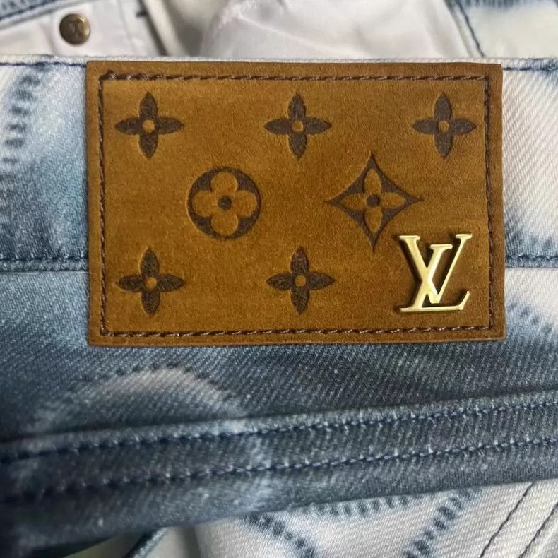 Louis Vuitton Louis Vuitton Blue Tie-Dye Denim Pants Size US 30 / EU 46 - 6 Thumbnail