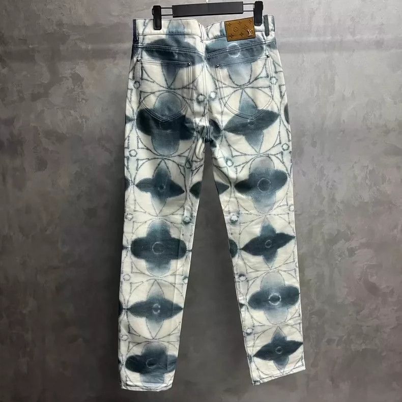 Louis Vuitton Louis Vuitton Blue Tie-Dye Denim Pants Size US 30 / EU 46 - 2 Thumbnail