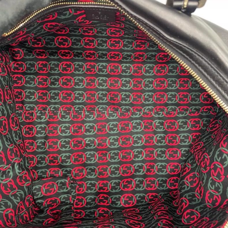 Gucci Gucci Black Leather Boston Tote Bag Size ONE SIZE - 9 Thumbnail