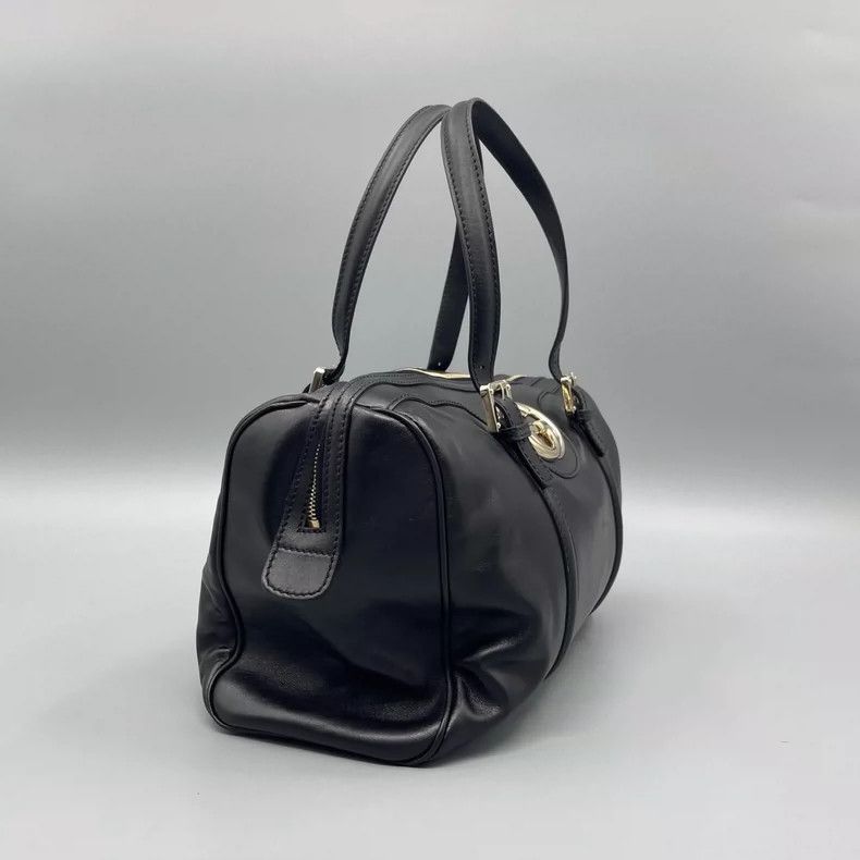 Gucci Gucci Black Leather Boston Tote Bag Size ONE SIZE - 8 Thumbnail