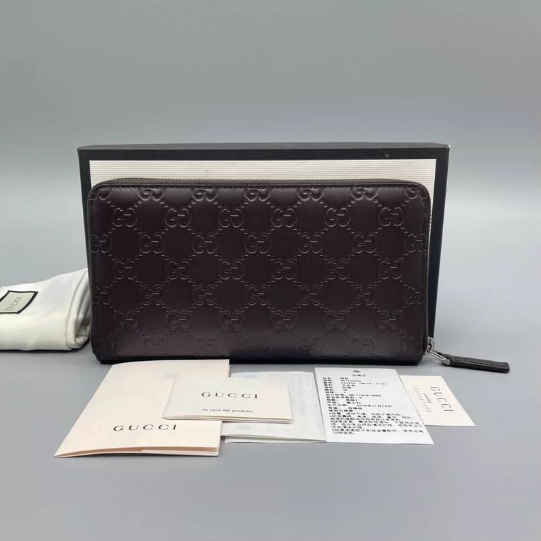 Gucci Gucci Long Leather Zipper Wallet 99% New Size ONE SIZE - 2 Thumbnail
