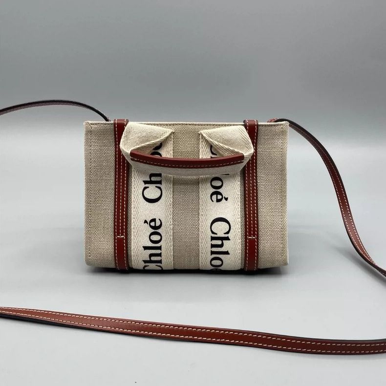 Chloe Chloe Mini Canvas Tote Bag with Strap Size ONE SIZE - 2 Thumbnail