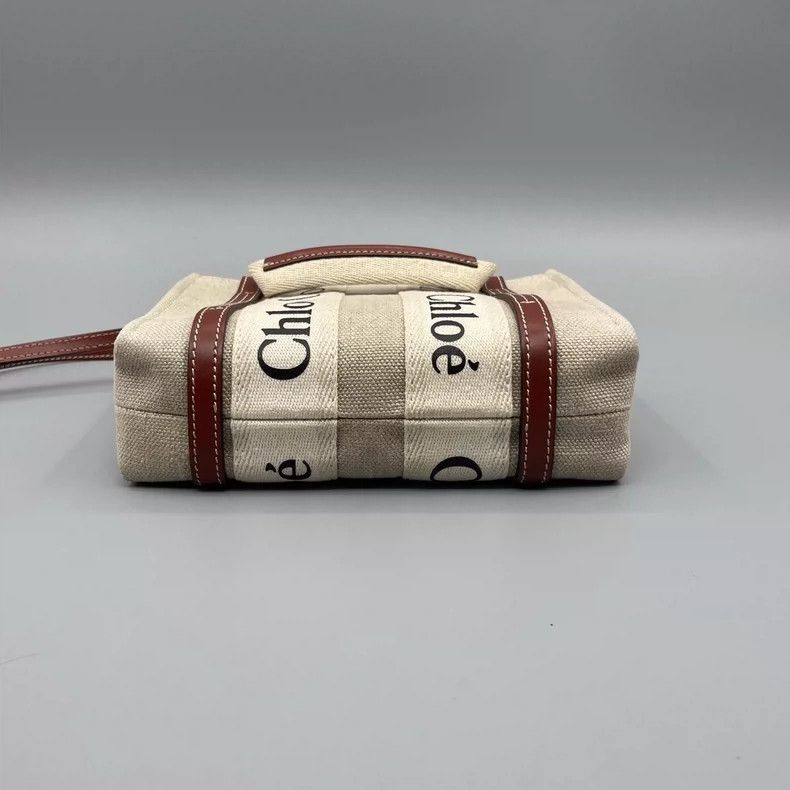 Chloe Chloe Mini Canvas Tote Bag with Strap Size ONE SIZE - 3 Thumbnail