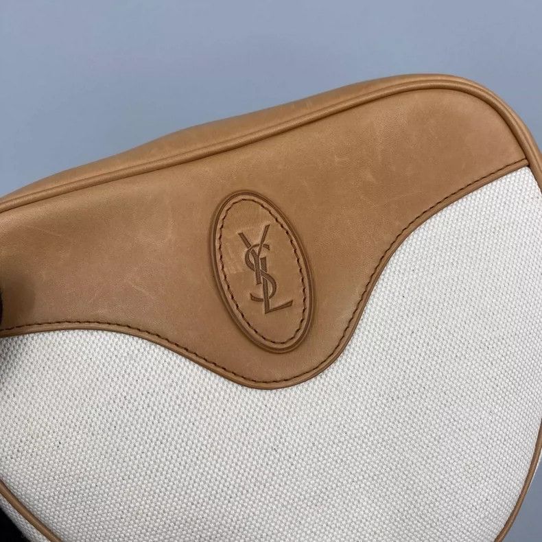 Yves Saint Laurent YSL Canvas Leather Heart Crossbody Bag Size ONE SIZE - 6 Thumbnail
