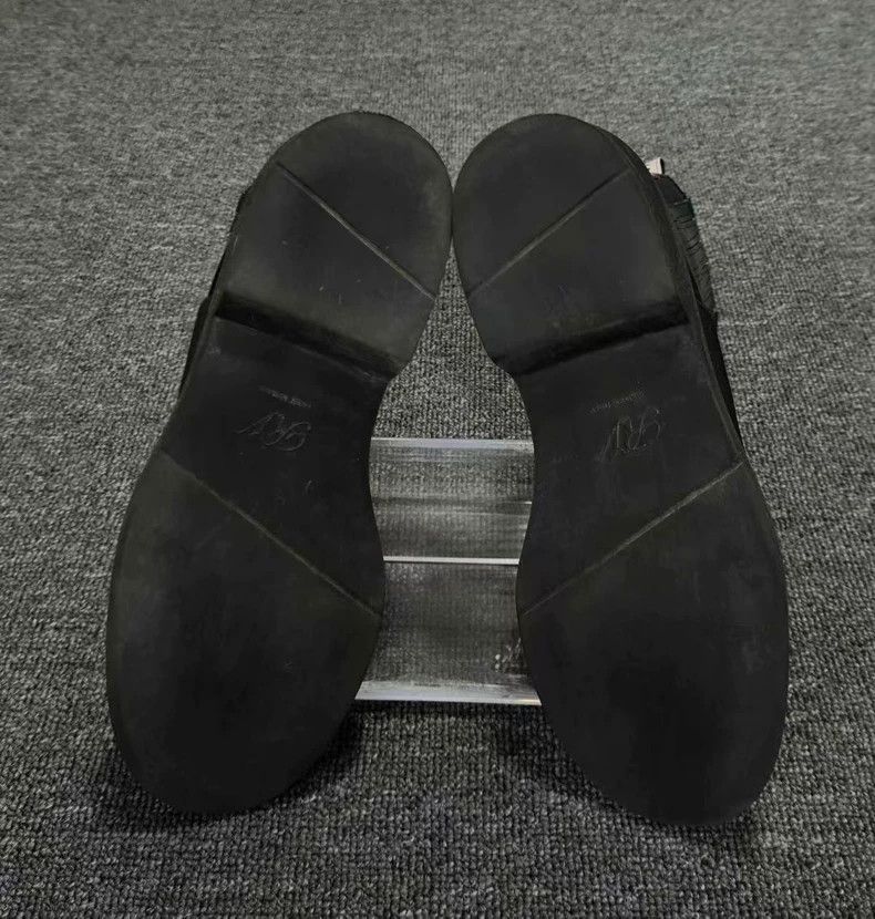 Roger Vivier Black Patent Leather Ankle Boots with Metal Buckle Size US 7.5 / EU 40-41 - 6 Thumbnail