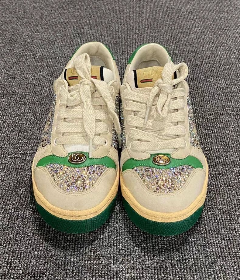 Gucci Gucci Sparkling Shoes with Green Accents Size US 6.5 / EU 39-40 - 2 Thumbnail
