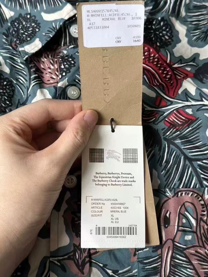 Burberry Burberry Monster Print Long Sleeve Shirt Size US XL / EU 56 / 4 - 5 Thumbnail