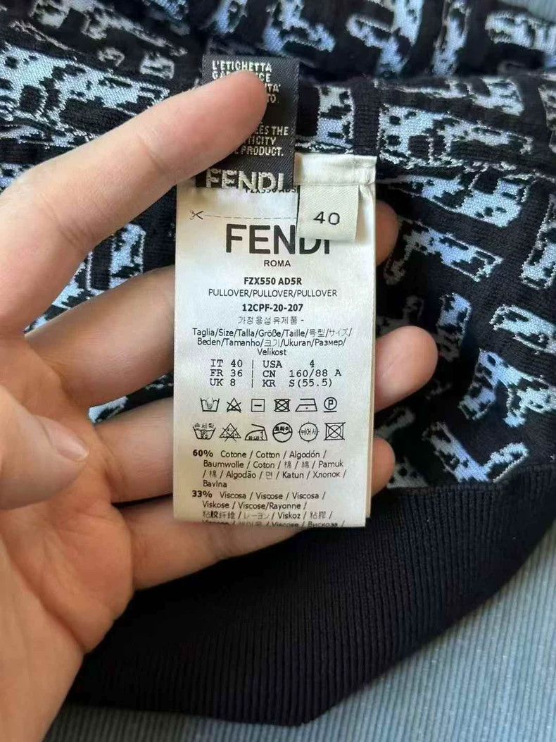 Fendi Fendi Printed Short Sleeve Knit Top Size US M / EU 48-50 / 2 - 4 Thumbnail