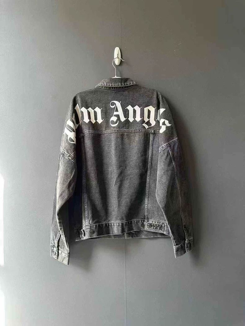 Palm Angels Palm Angels Denim Jacket with Back Lettering Size US M / EU 48-50 / 2 - 2 Thumbnail