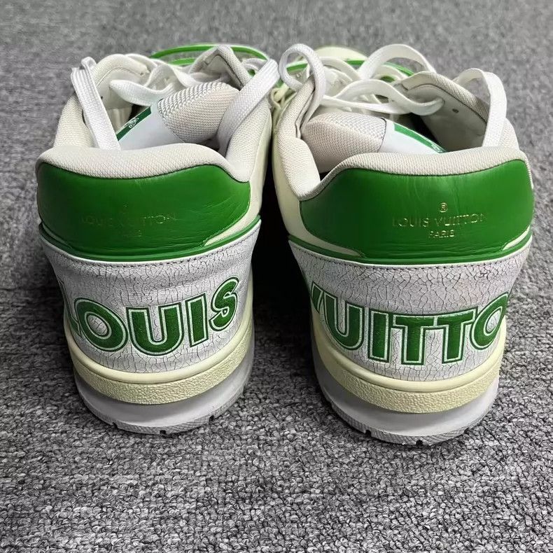 Louis Vuitton Louis Vuitton Green and White Retro Sneakers Size US 10 / EU 43 - 3 Thumbnail