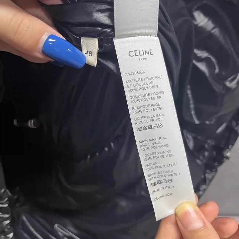 Celine Celine Black Logo Printed Down Jacket Size US L / EU 52-54 / 3 - 4 Thumbnail