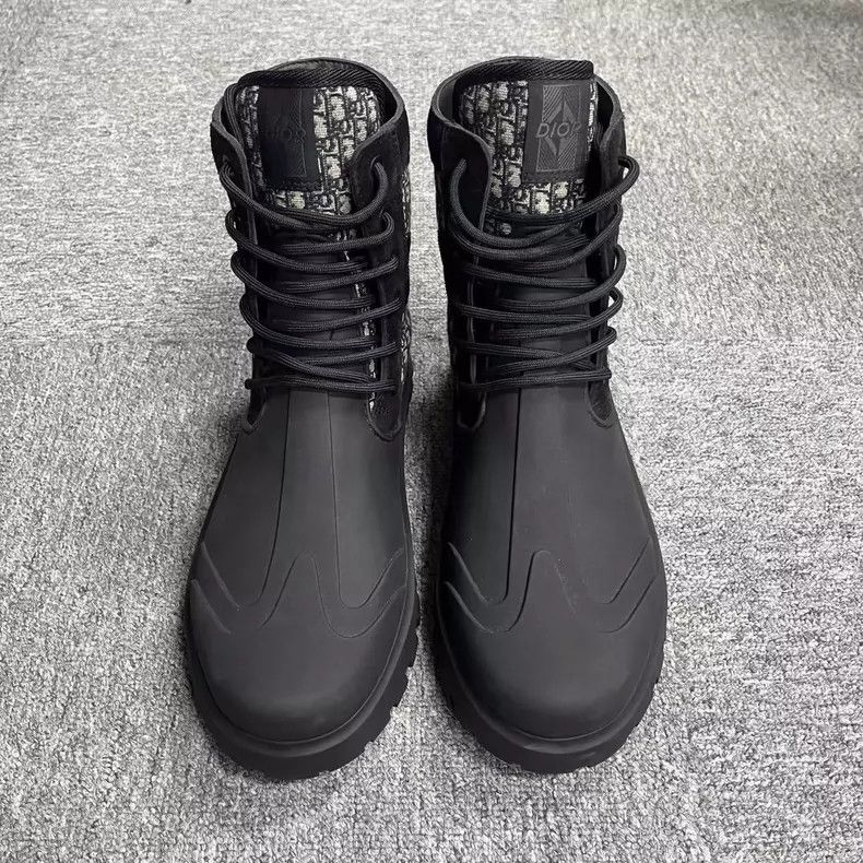 Dior Black Lace-Up Comfortable Short Martin Boots Size US 9 / EU 42 - 2 Thumbnail