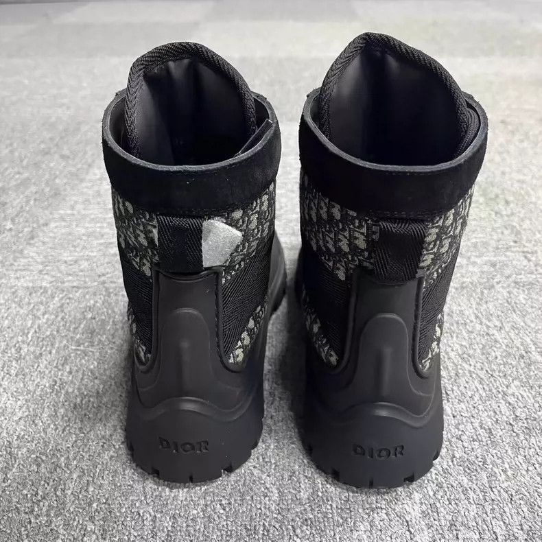 Dior Black Lace-Up Comfortable Short Martin Boots Size US 9 / EU 42 - 3 Thumbnail