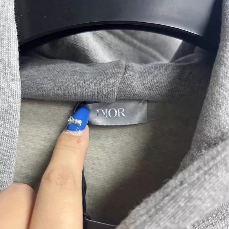 Dior Dior Gray Logo Print Hoodie Size US L / EU 52-54 / 3 - 3 Thumbnail