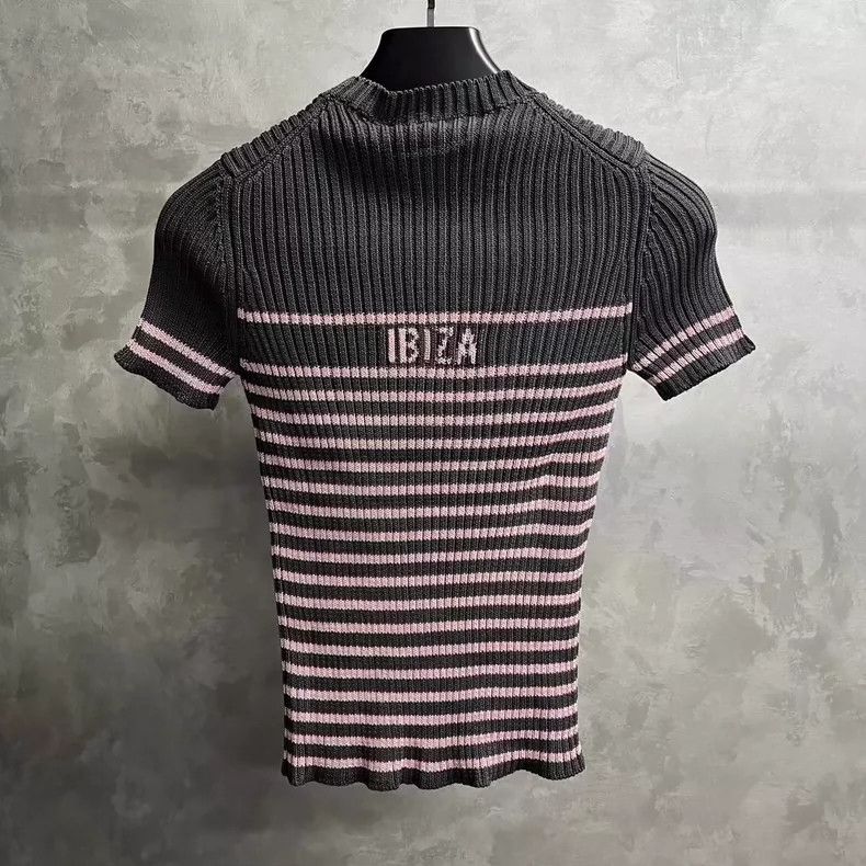 Dior Dior Striped Short Sleeve Knit Top Size US S / EU 44-46 / 1 - 2 Thumbnail
