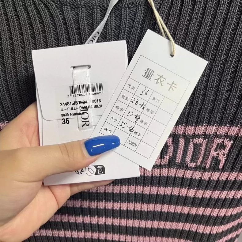 Dior Dior Striped Short Sleeve Knit Top Size US S / EU 44-46 / 1 - 5 Thumbnail