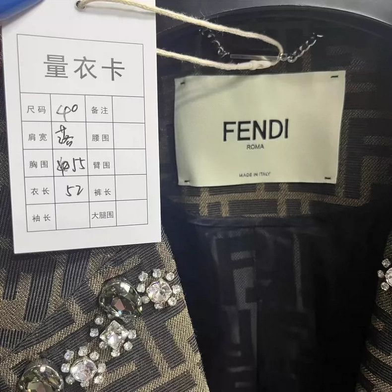 Fendi Fendi Brown Letter Print Long Sleeve Jacket Size US M / EU 48-50 / 2 - 3 Thumbnail