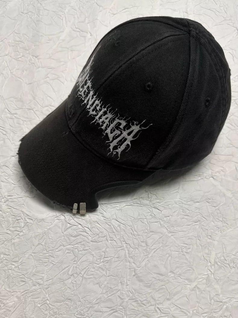 Balenciaga Balenciaga Flame Embroidered Cap Baseball Hat Size ONE SIZE - 2 Thumbnail