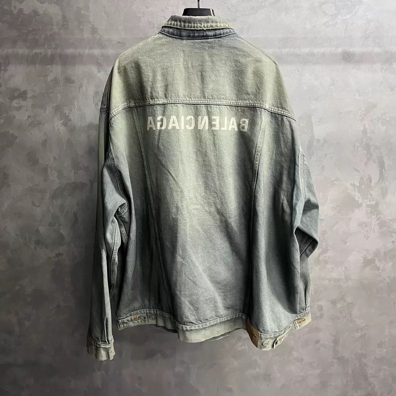 Balenciaga Balenciaga Blue Graffiti Denim Jacket Size US S / EU 44-46 / 1 - 4 Thumbnail