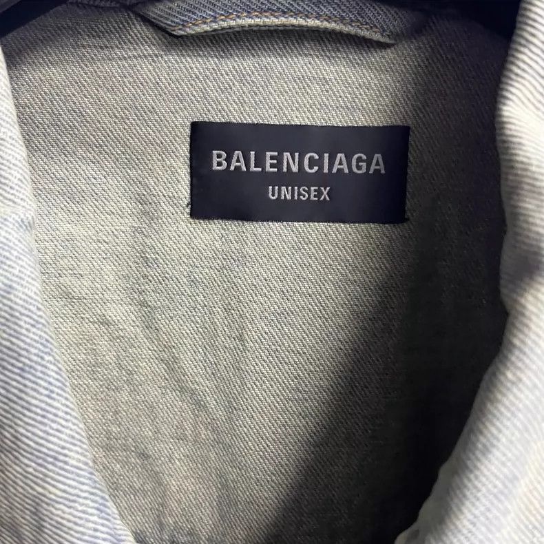 Balenciaga Balenciaga Blue Graffiti Denim Jacket Size US S / EU 44-46 / 1 - 2 Thumbnail