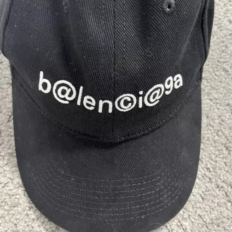Balenciaga Balenciaga Black Embroidered Logo Cap Size ONE SIZE - 2 Thumbnail