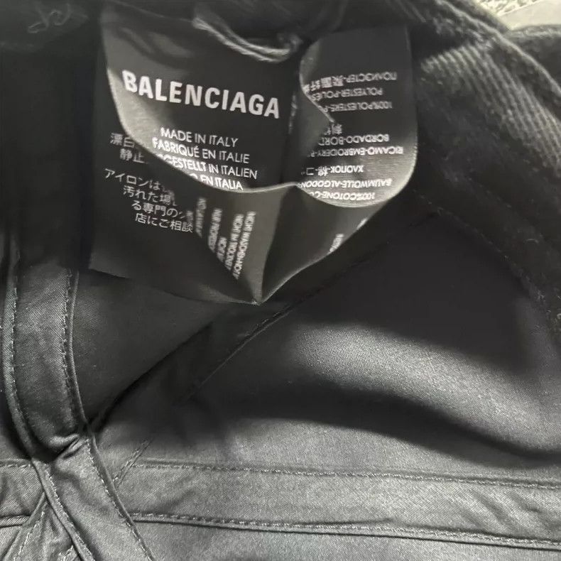 Balenciaga Balenciaga Black Embroidered Logo Cap Size ONE SIZE - 6 Thumbnail