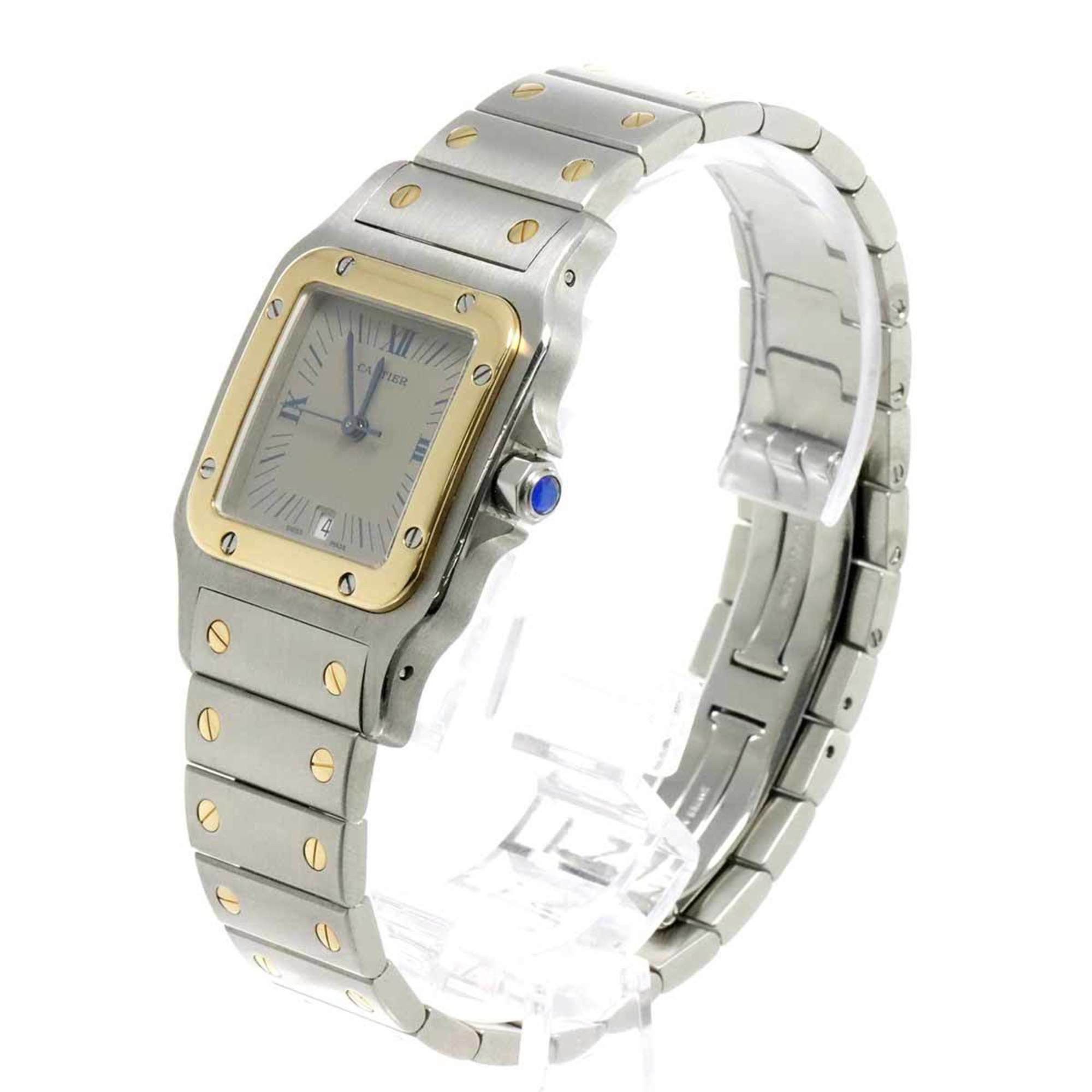 Cartier Cartier Santos Galbe LM Combi W20023C4 Men's Watch Date Gray K18YG Yellow Gold Quartz Size ONE SIZE - 2 Thumbnail