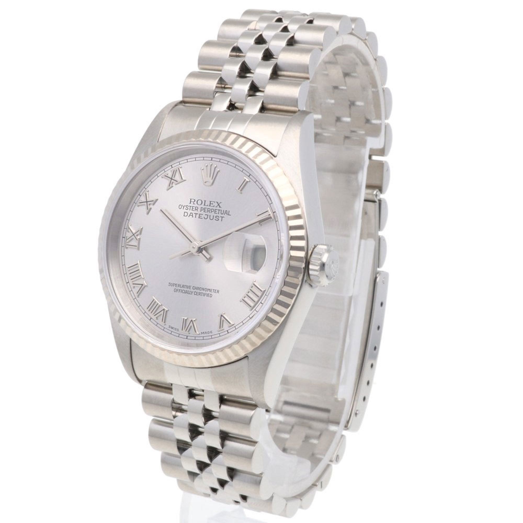 Rolex Rolex Datejust Oyster Perpetual Watch Stainless Steel 16234 Automatic Men's ROLEX P Number 2000 Model Roman Numerals Overhauled Size ONE SIZE - 3 Thumbnail