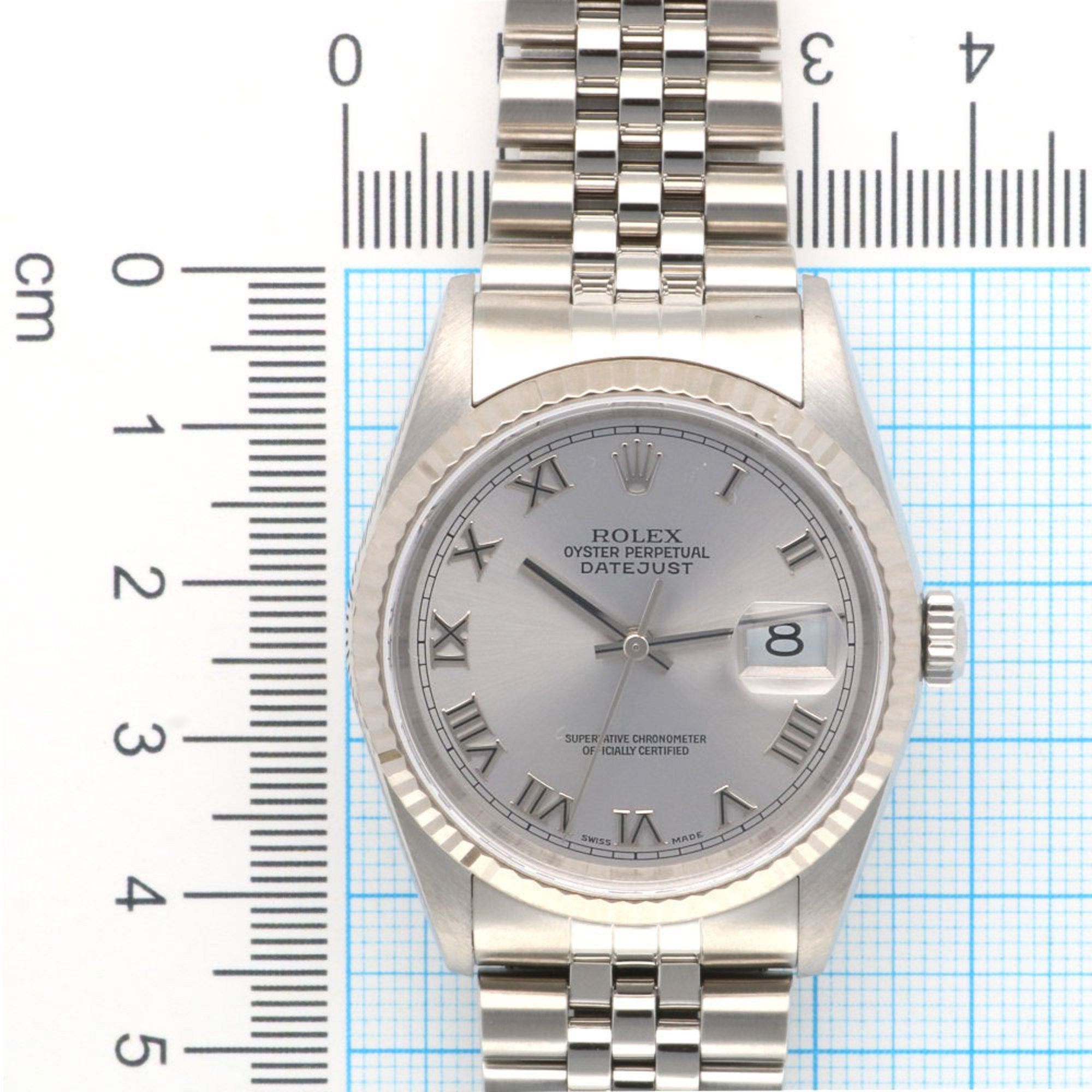 Rolex Rolex Datejust Oyster Perpetual Watch Stainless Steel 16234 Automatic Men's ROLEX P Number 2000 Model Roman Numerals Overhauled Size ONE SIZE - 11 Thumbnail