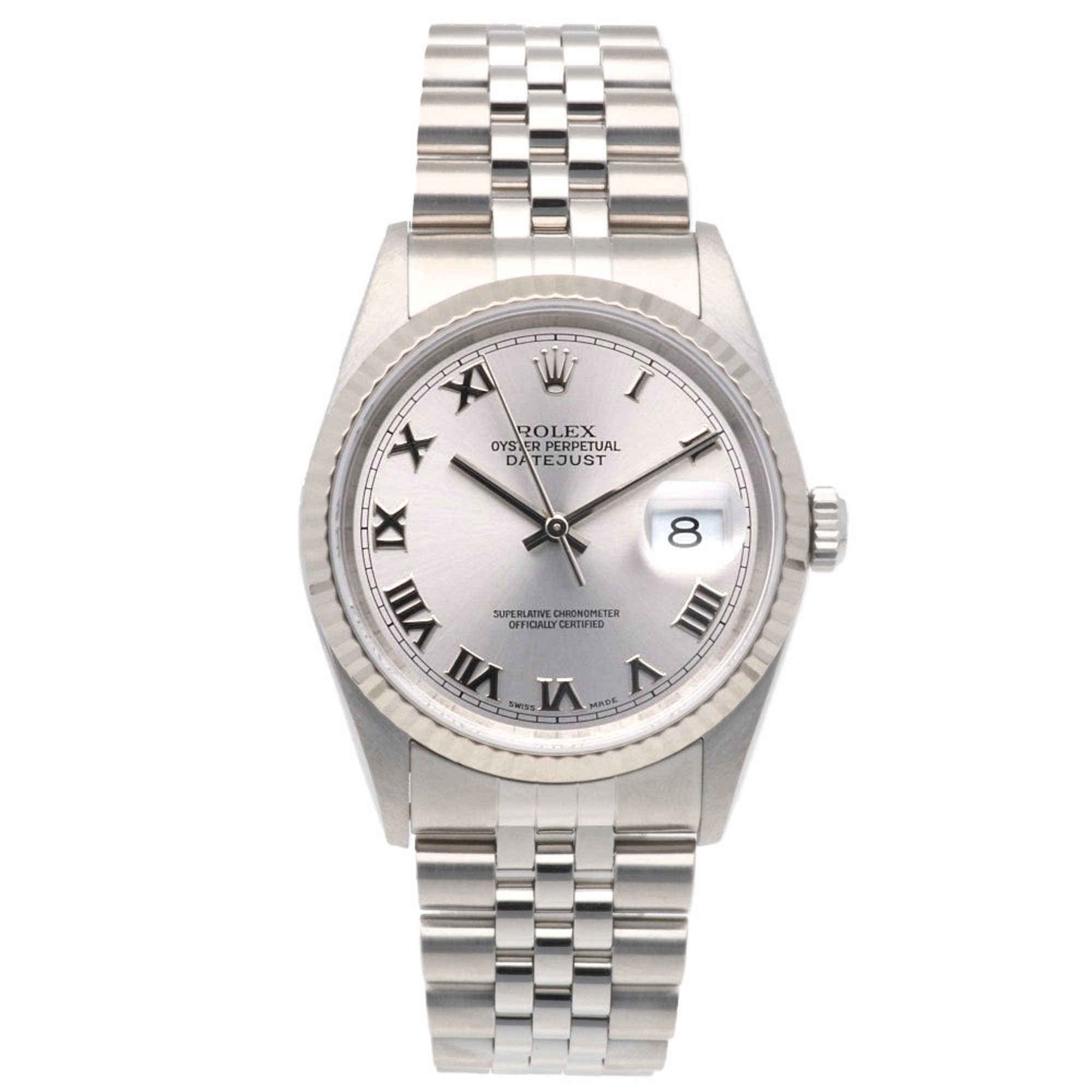 Rolex Rolex Datejust Oyster Perpetual Watch Stainless Steel 16234 Automatic Men's ROLEX P Number 2000 Model Roman Numerals Overhauled Size ONE SIZE - 8 Thumbnail