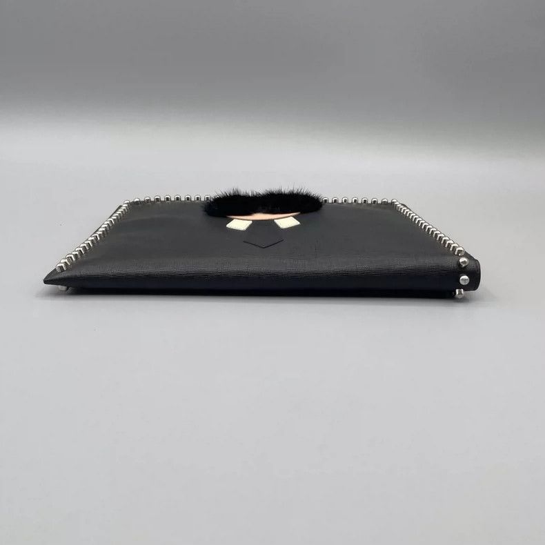 Fendi Fendi Black Handheld Bag with Studs Size ONE SIZE - 3 Thumbnail