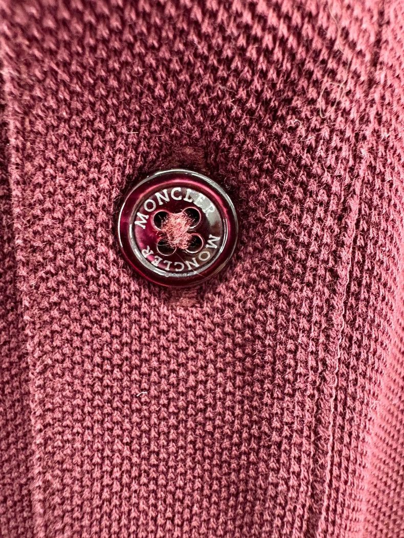 Moncler Moncler Burgundy Logo Embroidery Polo Shirt Size US XL / EU 56 / 4 - 4 Thumbnail