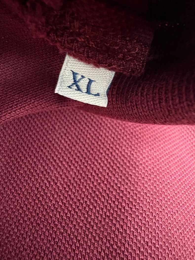 Moncler Moncler Burgundy Logo Embroidery Polo Shirt Size US XL / EU 56 / 4 - 7 Thumbnail
