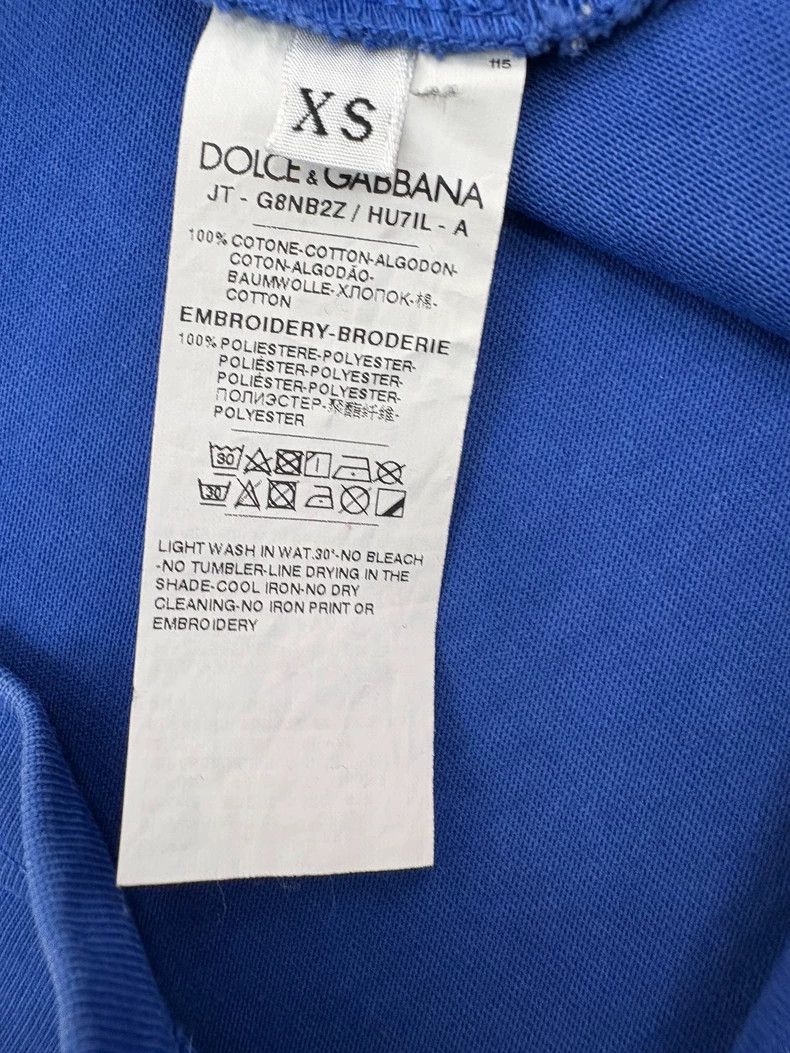Dolce & Gabbana Dolce Gabbana Blue Short Sleeve T-Shirt Size US XS / EU 42 / 0 - 6 Thumbnail