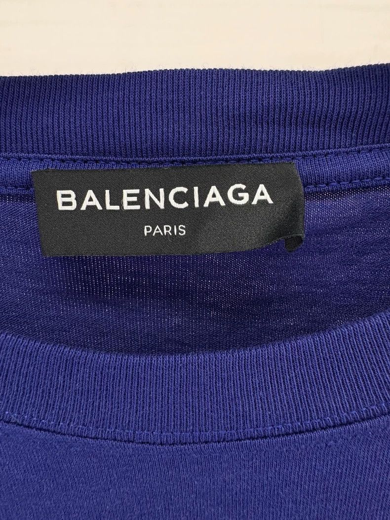 Balenciaga Balenciaga Blue Short Sleeve T-Shirt Size US S / EU 44-46 / 1 - 6 Thumbnail