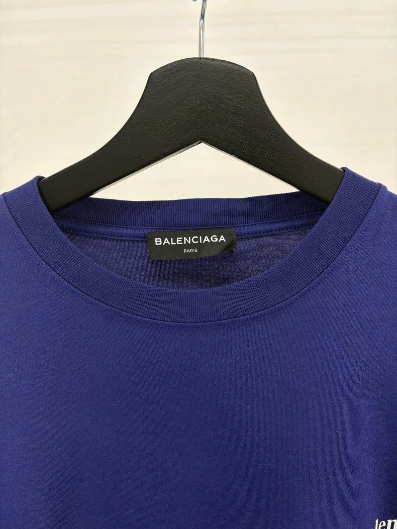 Balenciaga Balenciaga Blue Short Sleeve T-Shirt Size US S / EU 44-46 / 1 - 5 Thumbnail