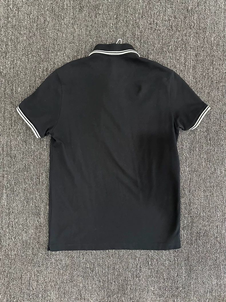 Moncler Moncler Black and White Embroidered Polo Shirt Size US M / EU 48-50 / 2 - 2 Thumbnail