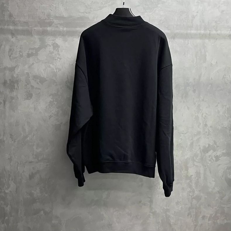 Balenciaga Balenciaga Black Logo Embroidered Sweatshirt Size US S / EU 44-46 / 1 - 2 Thumbnail