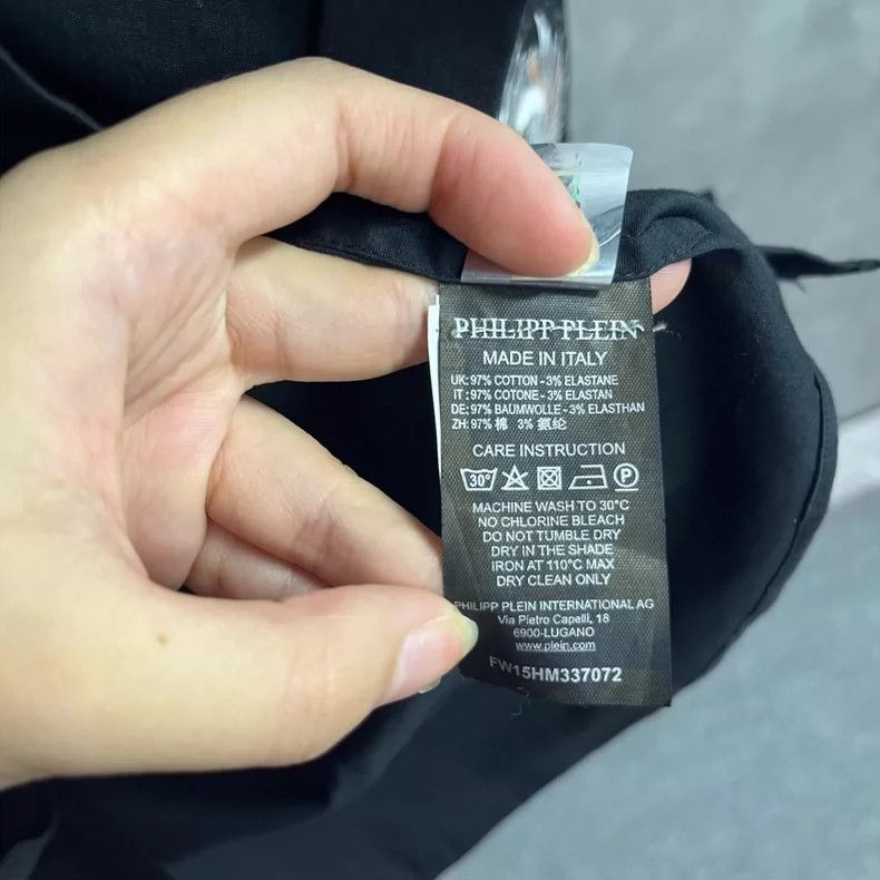 Philipp Plein Philipp Plein Black Skull Embroidered Long Sleeve Shirt Size US XXL / EU 58 / 5 - 4 Thumbnail
